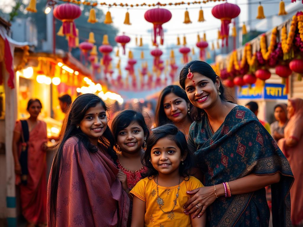 Families enjoying the festival stalls last year